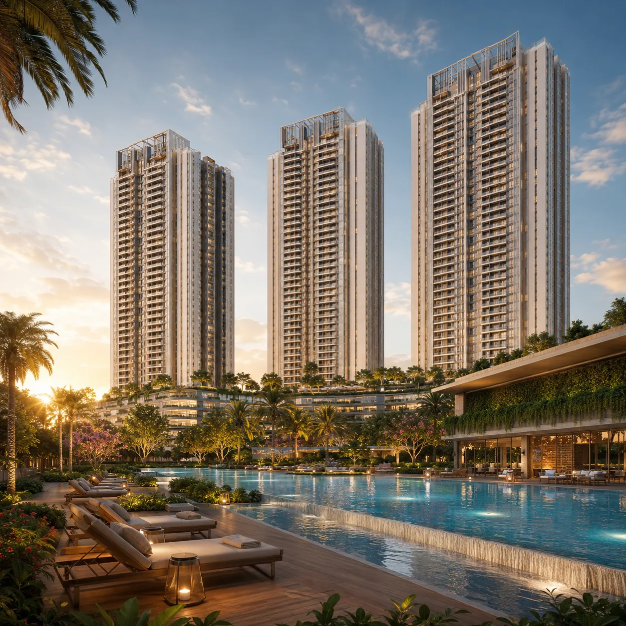 SNN Electronic City swimming pool and wellness deck